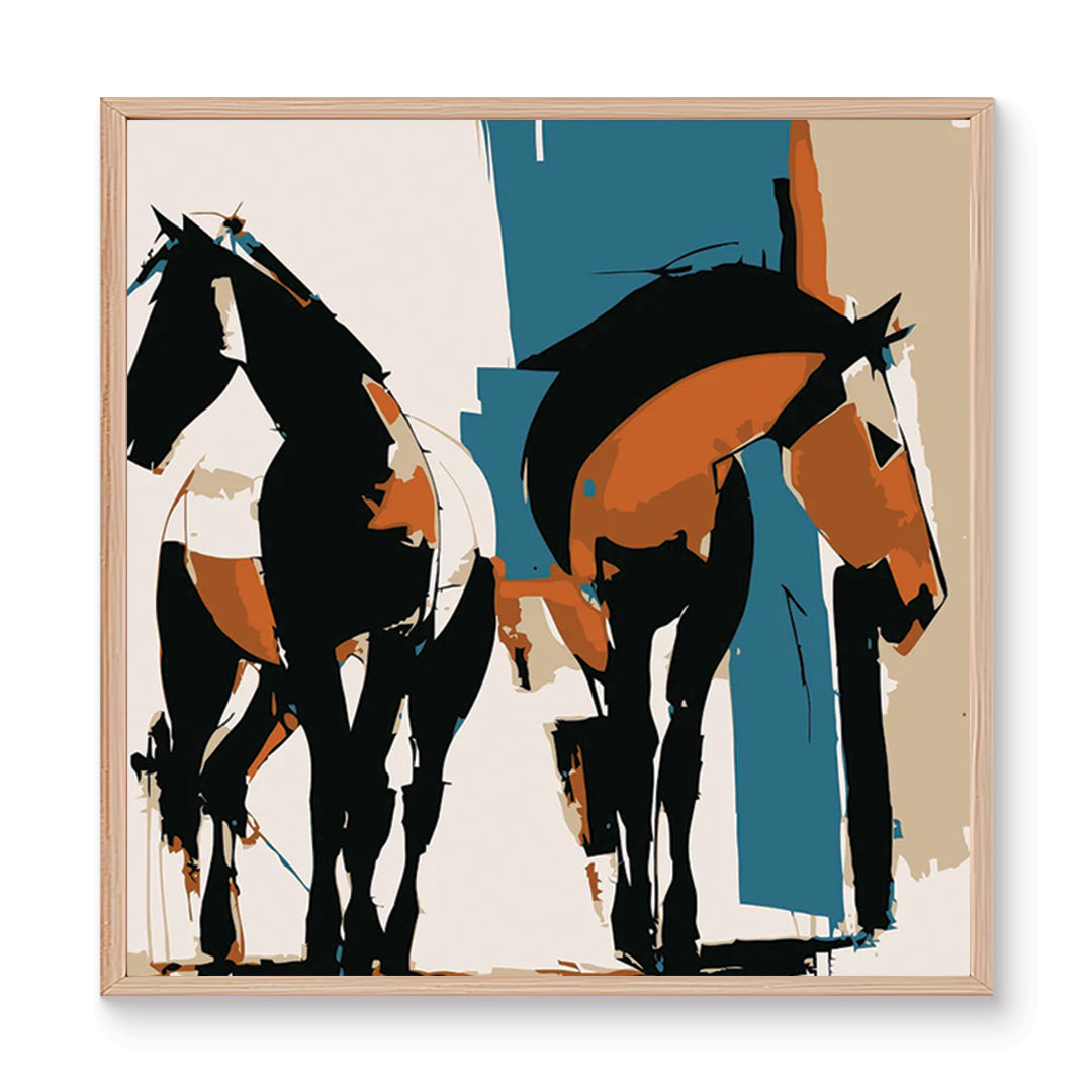 Luxury Horse Wall Paintings for Living Room | Craftico