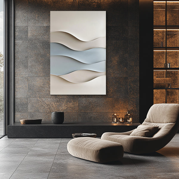 Wave-Inspired 3D Wall Art