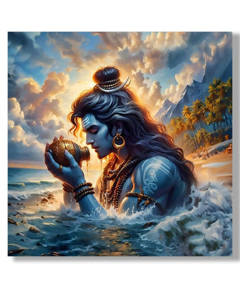 Shiva Drinking Poison