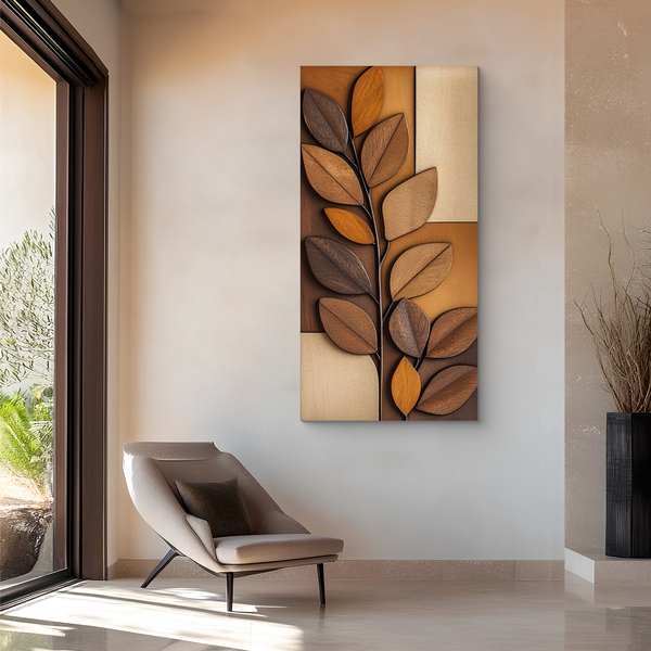 Leaf Pattern 3D Wall Art