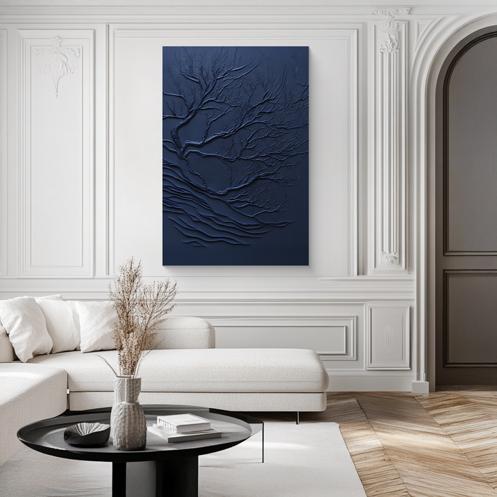 Blue Tree Abstract Blue Tree Branch Abstract Texture Art - Texture tree branch wall art