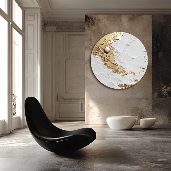 Golden Circle Texture Wall Art