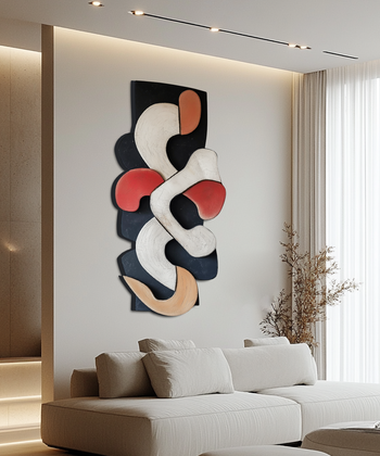 3D Abstract Wall Art – Modern Abstract Sculpture & Textured Decor