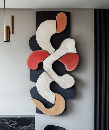 3D Abstract Wall Art – Modern Abstract Sculpture & Textured Decor