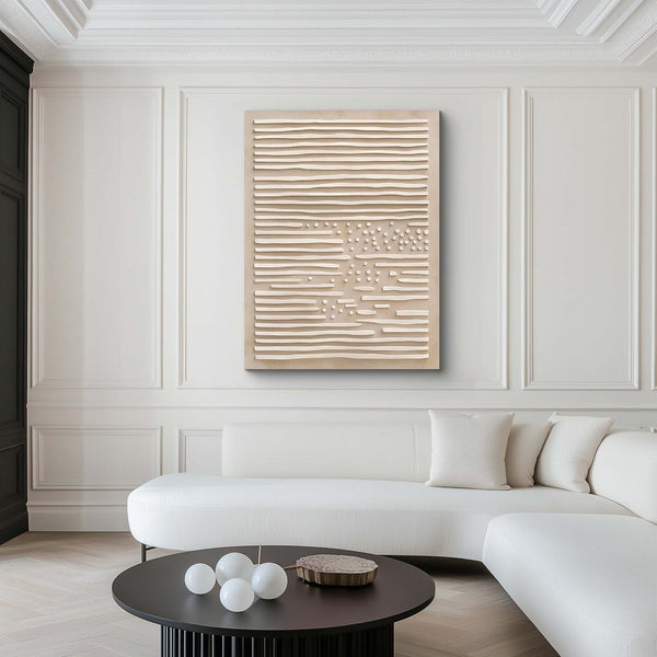 3D line and dot canvas painting