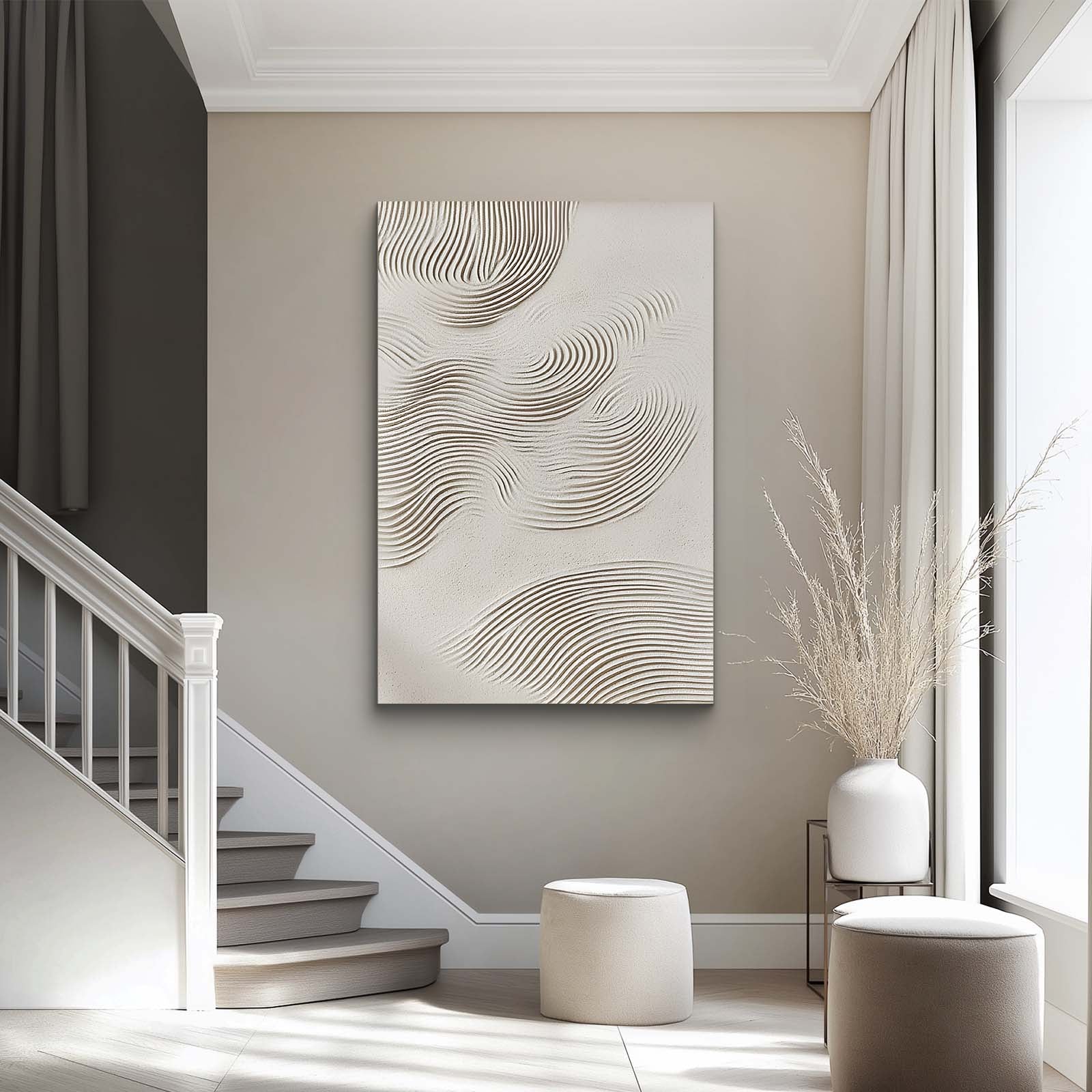 Abstract Wave Texture Art - Textured Wall Decor for Stylish Interiors