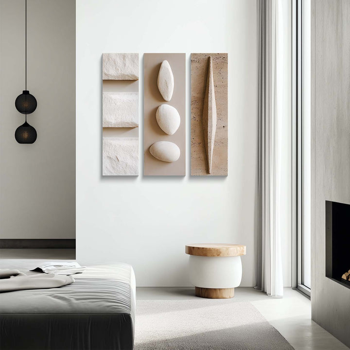 Earthy Tone 3D Art Panel | Organic Aesthetic Wall Decor
