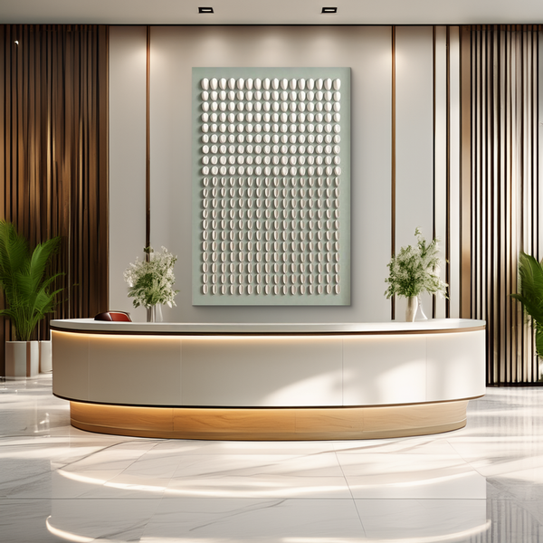 Geometric 3D Dot Grid Wall Art