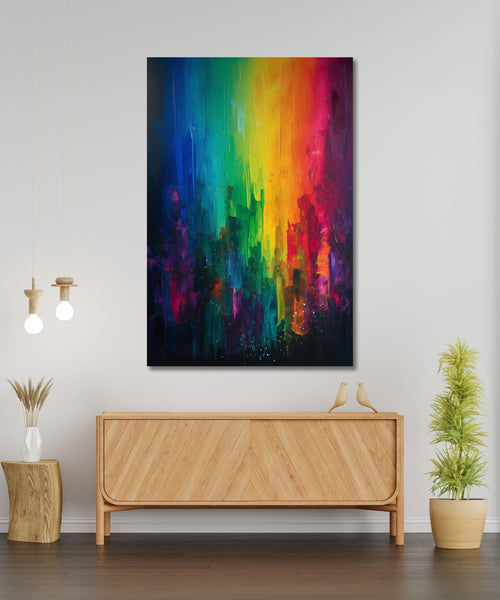Painting for Living Room : cascade-of-color