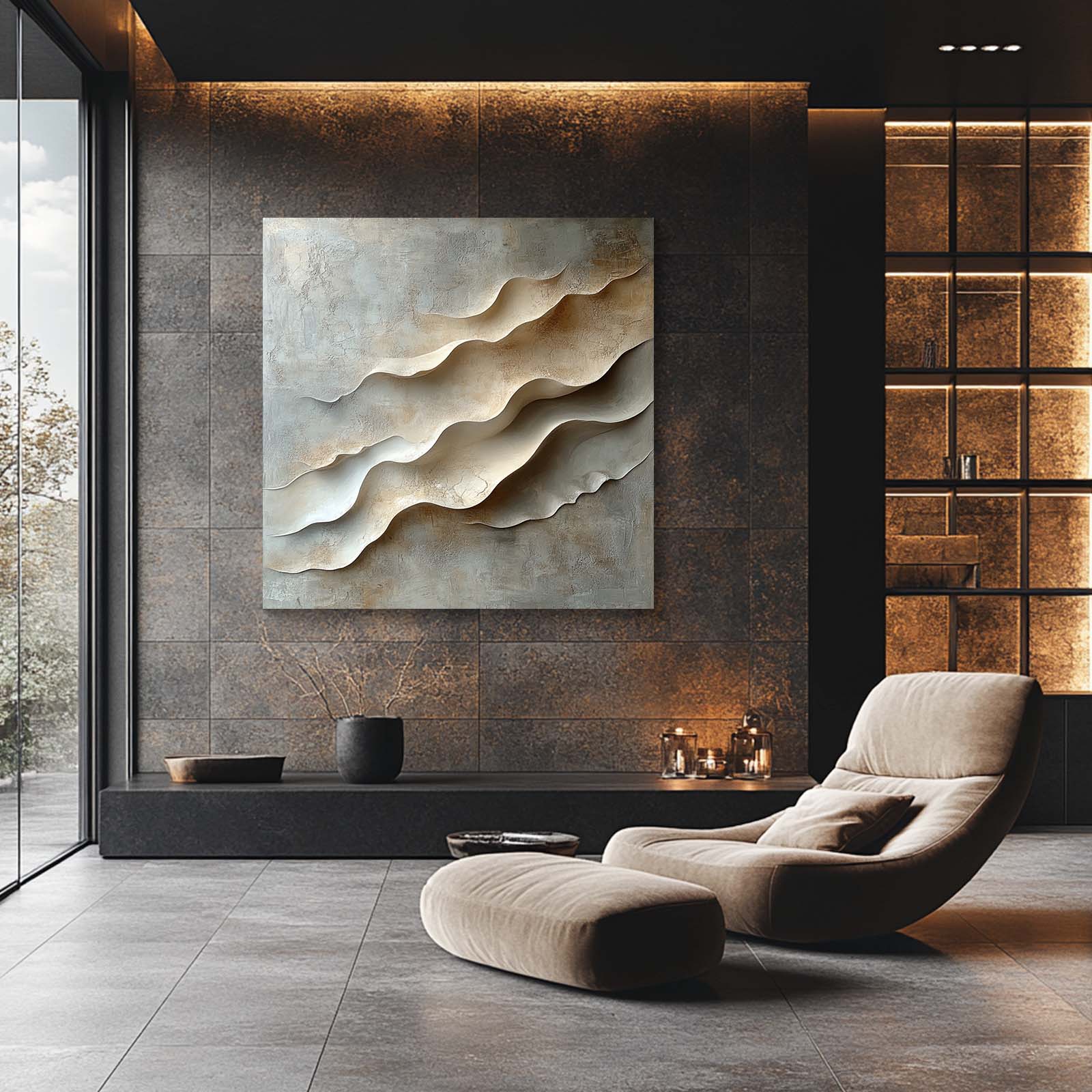 Texture Abstract Wave Texture Art | Texture wall painting for home