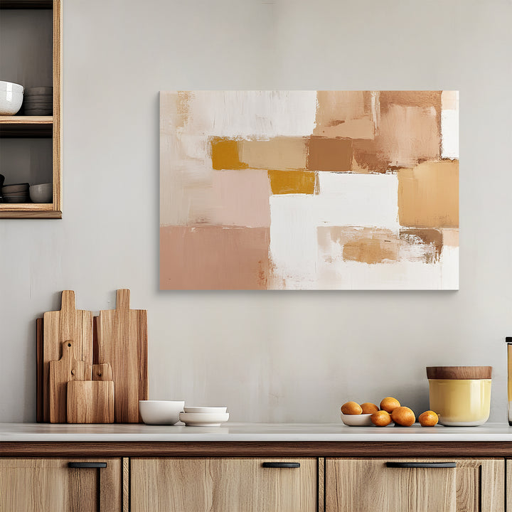 Warm Boho Neutral Abstract - Minimalist Wall Art | boho painting