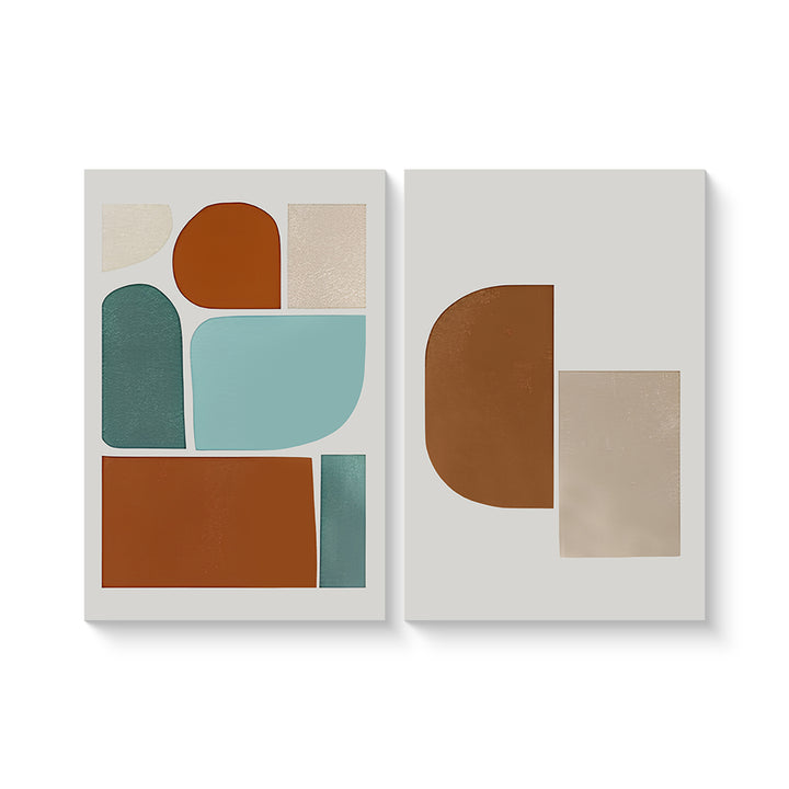 Modern Color Block Abstract Paintings - Boho Art Set | Craftico
