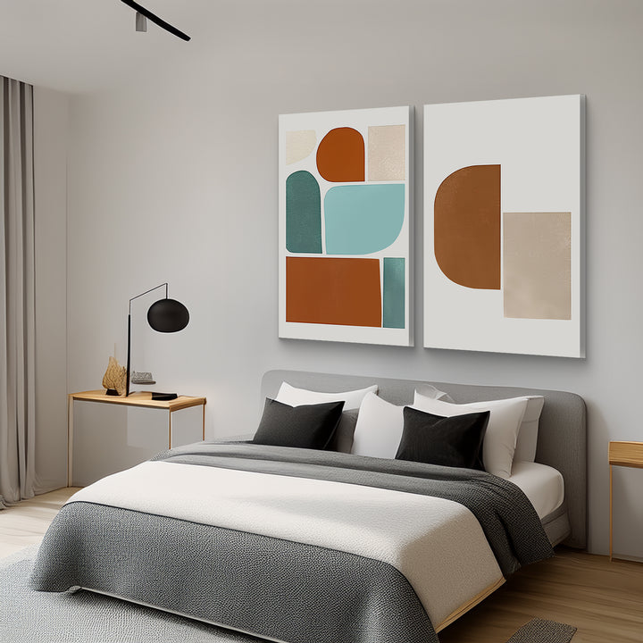 Modern Color Block Abstract Paintings - Boho Art Set | Craftico