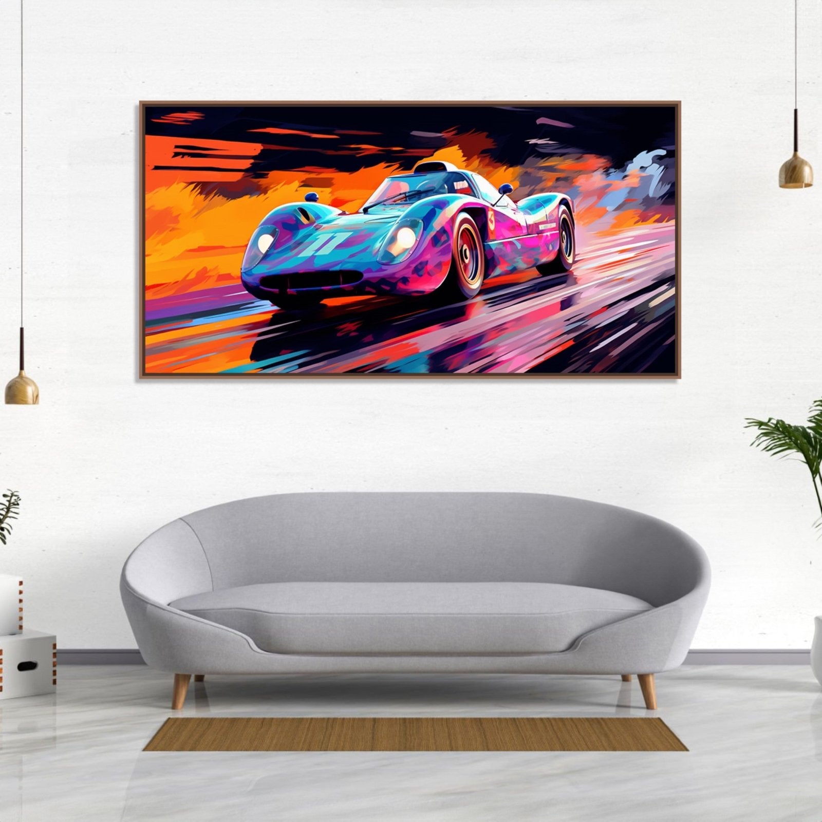 Abstract Car Painting, a colourful Road