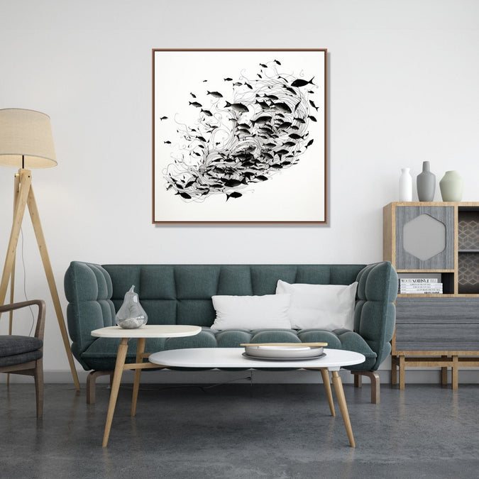 A bunch of fishes : Living room Paintings