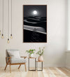 A man travelling in desert in full moon night : Living room Paintings