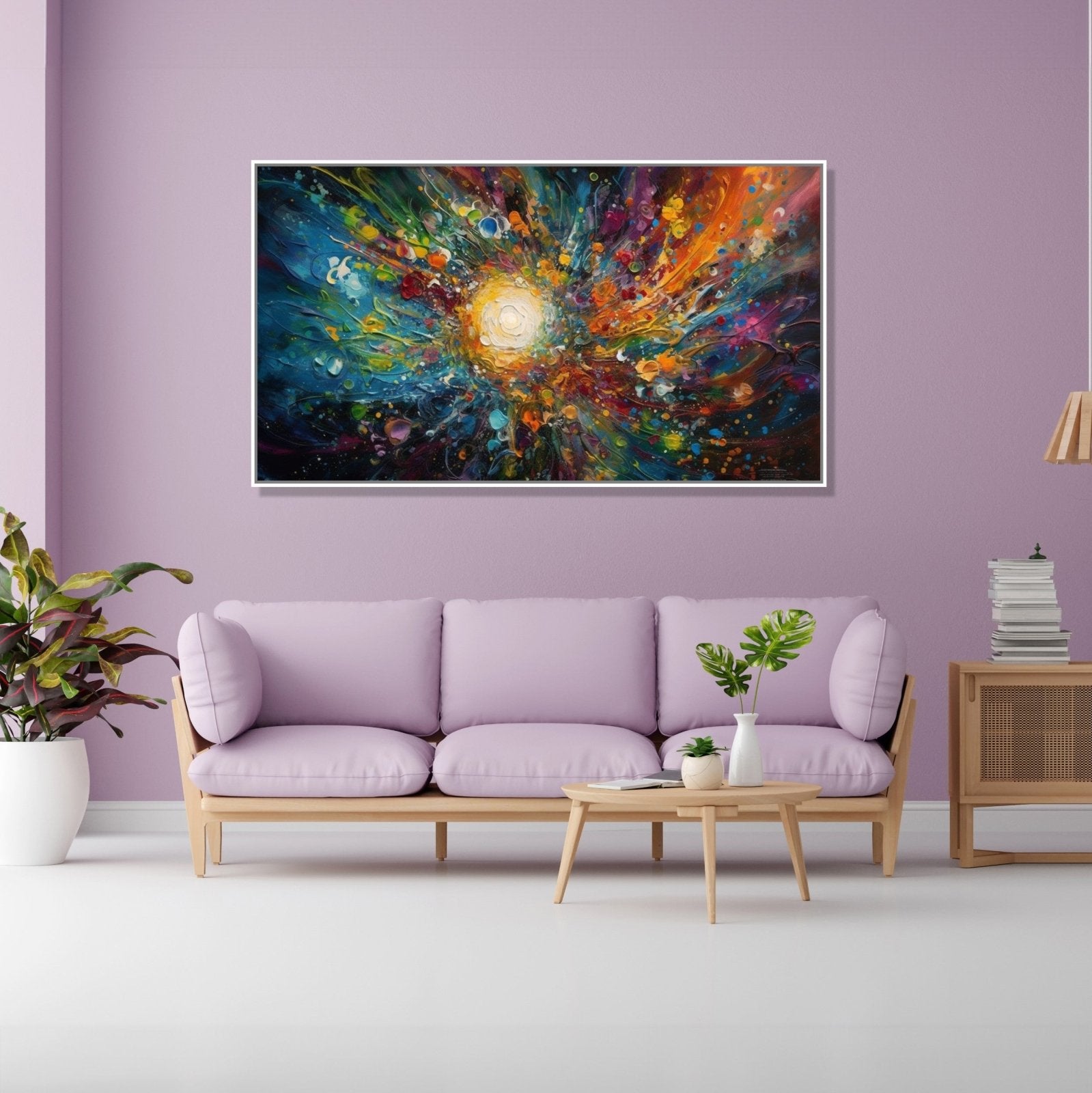 Painting of a Star in vast colourful Universe