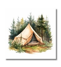 A tent in the forest 