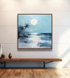 Blue and whit etheme, sea beach, full moon, reflection , 2 coconut tree Room 2