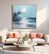 Blue and whit etheme, sea beach, full moon, reflection , 2 coconut tree Room 3