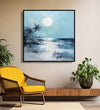 Blue and whit etheme, sea beach, full moon, reflection , 2 coconut tree Room 4