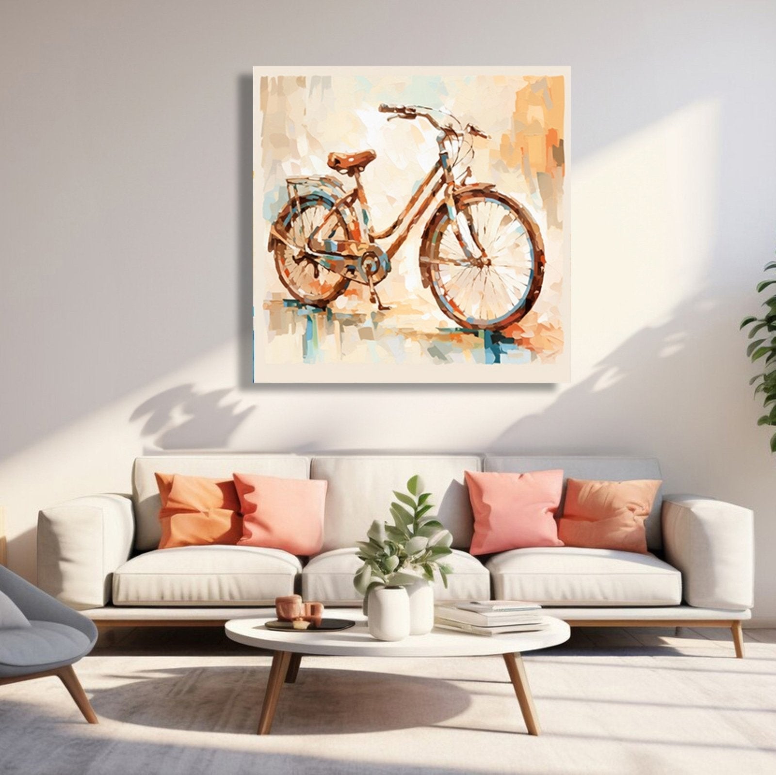 Painting of Bicycle in Old Times – CRAFTICO