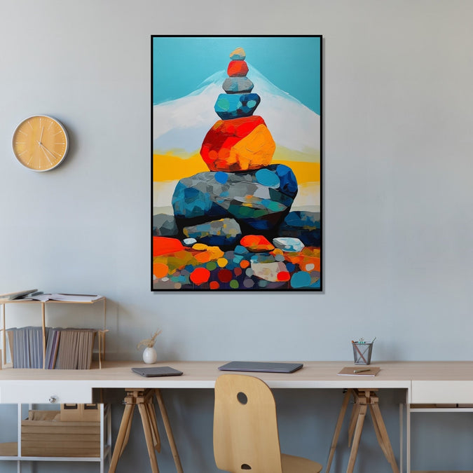 Canvas Painting for Living Room : alpine-chromatic-reverie