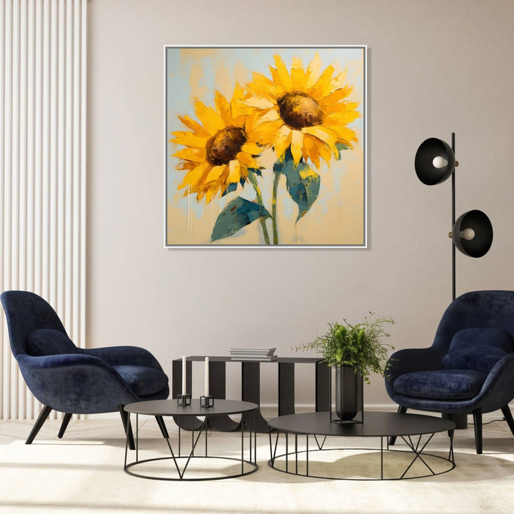 Canvas Painting for Living Room : blooming-radiance