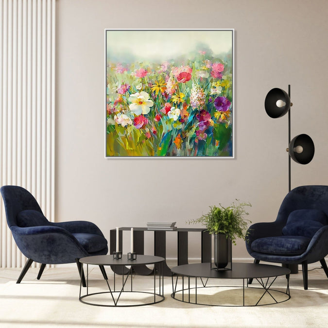 Canvas Painting for Living Room : blooming-symphony-1