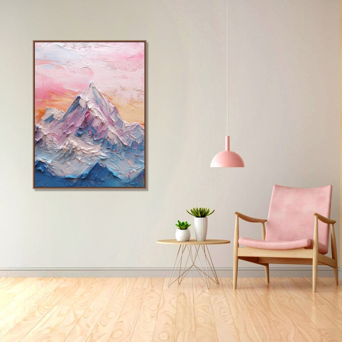 Canvas Painting for Living Room : blushing-peaks