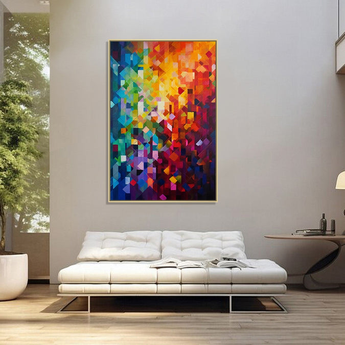 Canvas Painting for Living Room : chaos-in-chroma