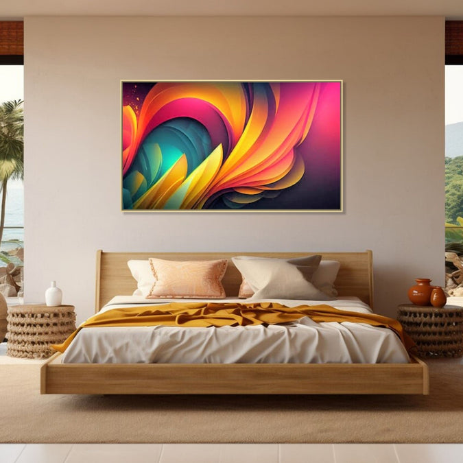 Canvas Painting for Living Room : chromatic-rhapsody