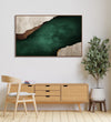 Handmade Painting for Bed Room : abstract-deep-water-hues