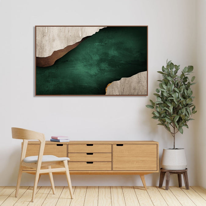 Handmade Painting for Bed Room : abstract-deep-water-hues