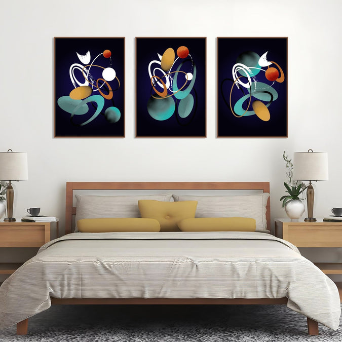 Handmade Painting for Bed Room : abstract-ganesha