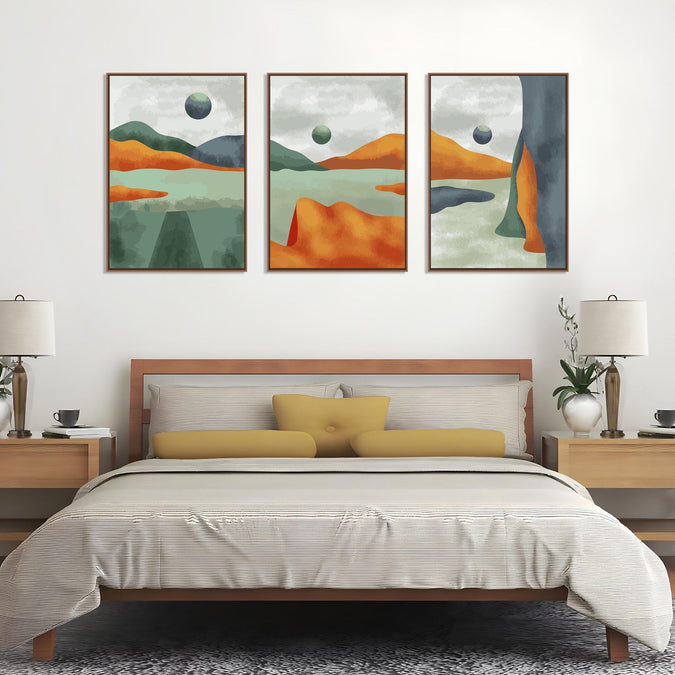 Handmade Painting for Bed Room : abstract-landscapes