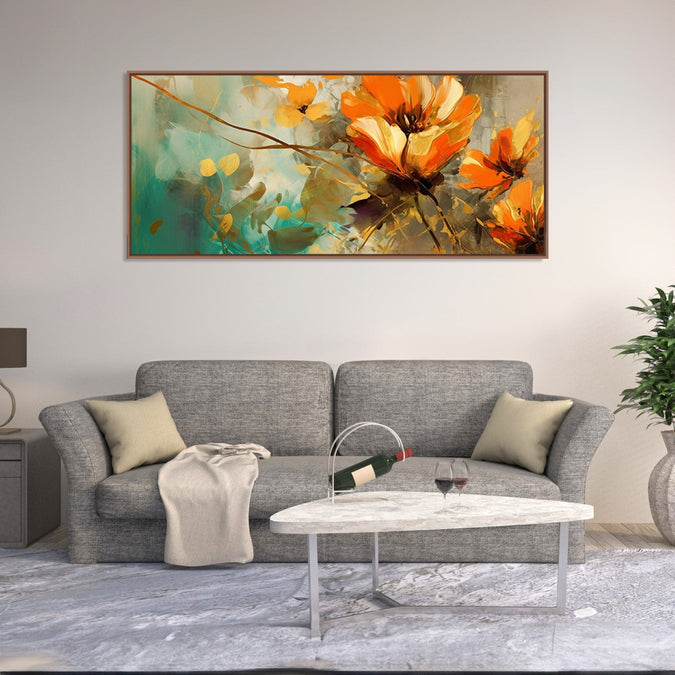 Handmade Painting for Bed Room : abstract-spring-bloom