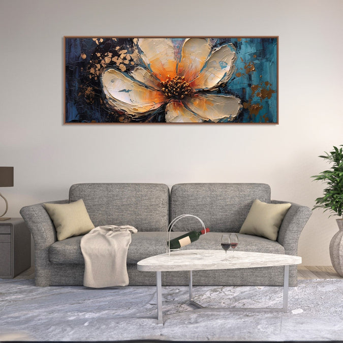 Handmade Painting for Bed Room : abstract-subtle-bloom