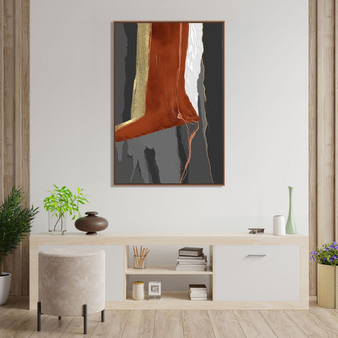 Handmade Painting for Bed Room : abstract-tree-trunk