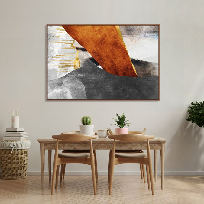 Handmade Painting for Bed Room : abstract-wooden-hues-2