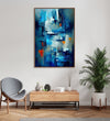 Handmade Painting for Bed Room : aqua-abstract