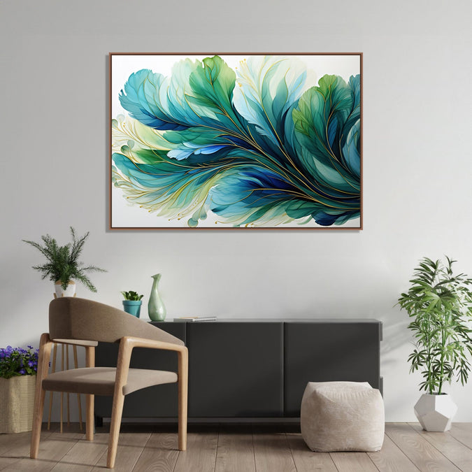 Handmade Painting for Bed Room : bloom-of-green