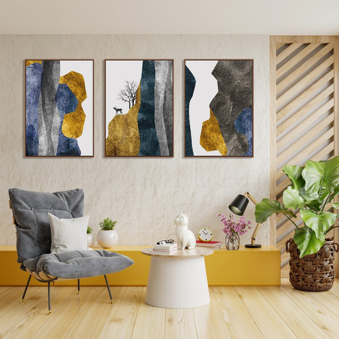 Handmade Painting for Bed Room : cliff-abstracts