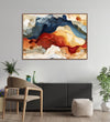 Handmade Painting for Bed Room : cloudy-mountains