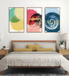 Handmade Painting for Bed Room : colourful-abstract-shapes