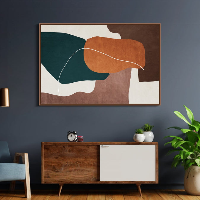 Handmade Painting for Bed Room : earthy-flow