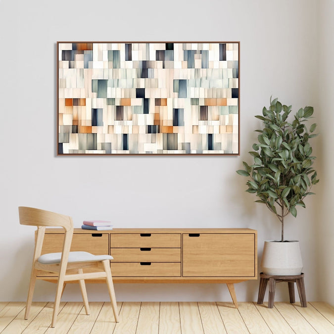 Handmade Painting for Bed Room : earthy-patch-patterns