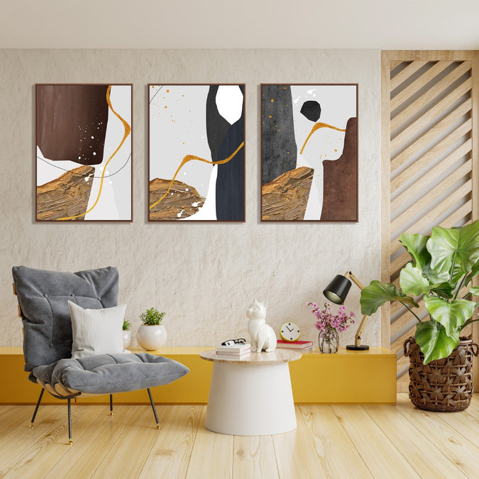 Handmade Painting for Bed Room : earthy-shades-abstract