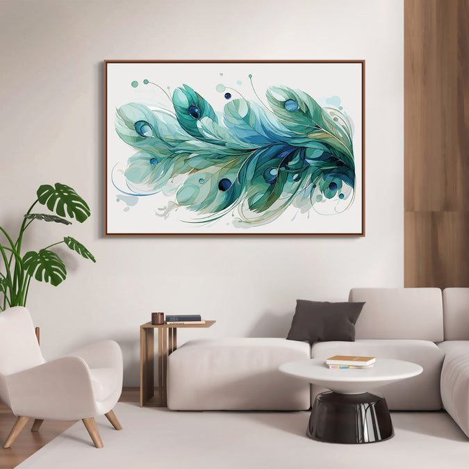 Handmade Painting for Bed Room : emerald-elegance