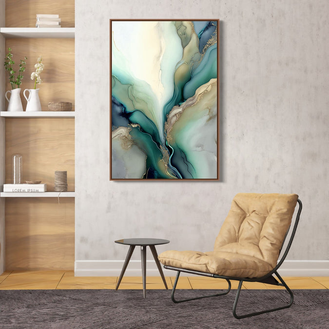 Handmade Painting for Bed Room : emerald-elegance-2